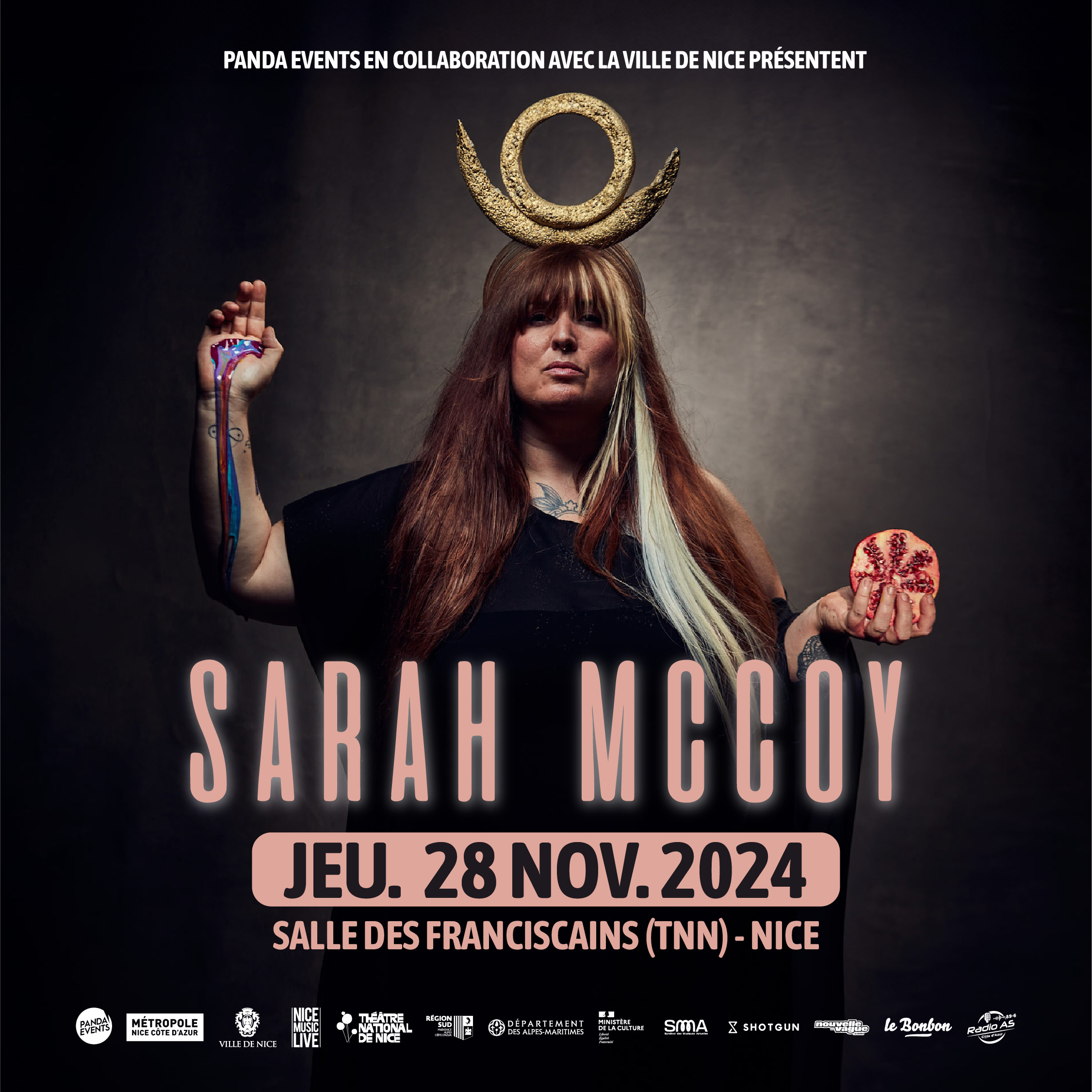 Sarah Mc Coy il 28 novembre nella Salle des Franciscains del TNN