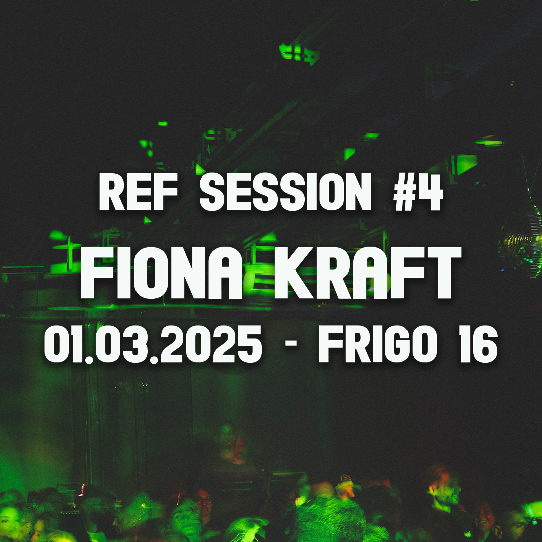 "REF Session #4 : Fiona Kraft en live à Nice, le 1er mars 2025, au Frigo 16. Une soirée électro mémorable capturée dans une ambiance lumineuse et festive, mettant en avant l'énergie vibrante de la scène électronique."